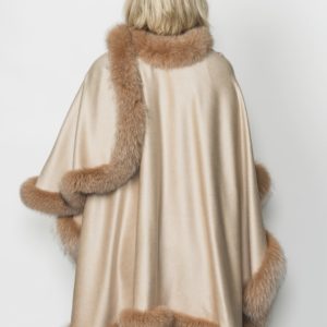 wool cape with fur